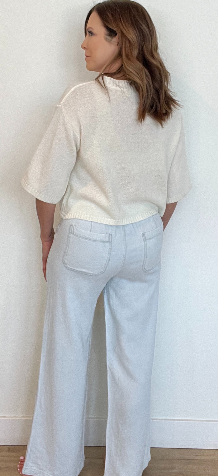 Stroll Along Pants-Light Denim