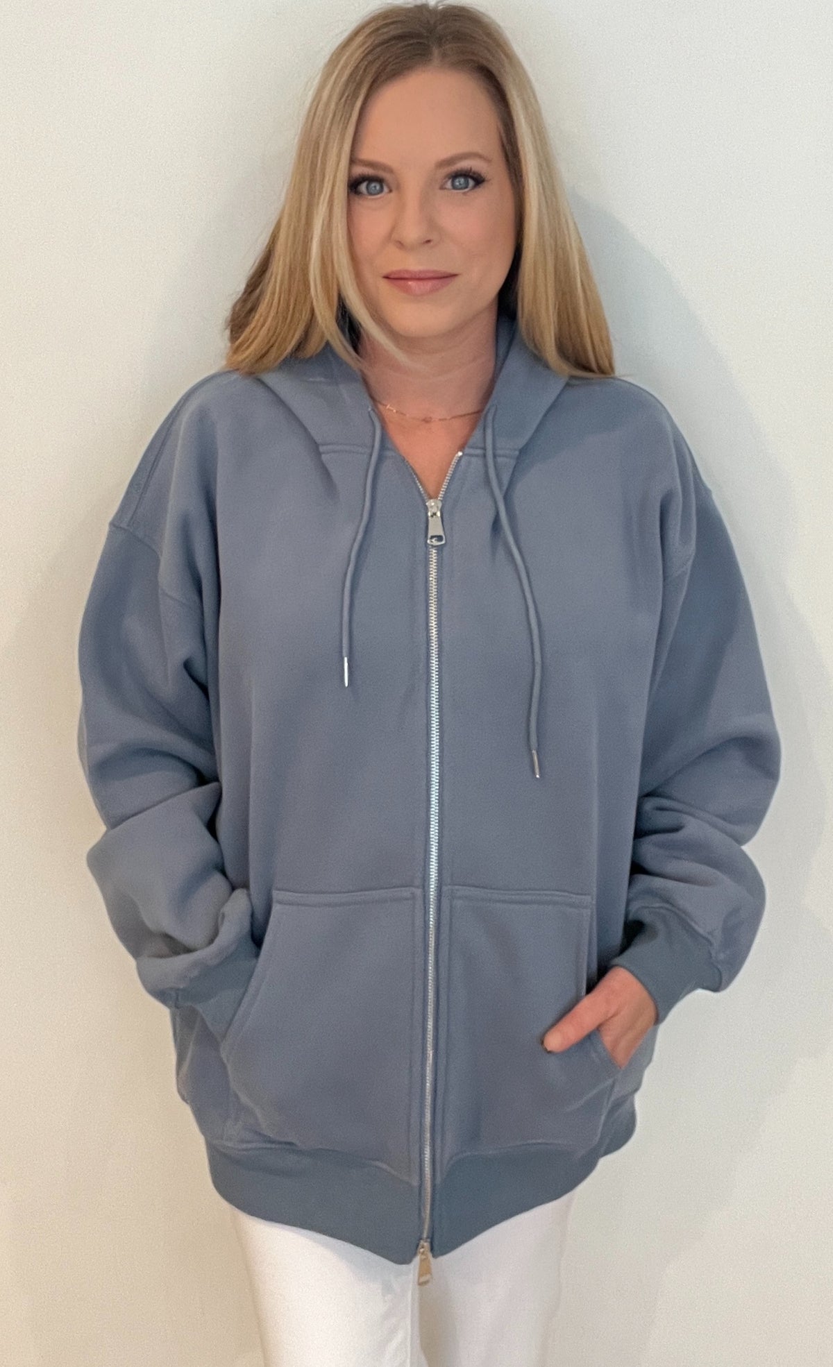 Saturdays Oversized Hoodie-Blue