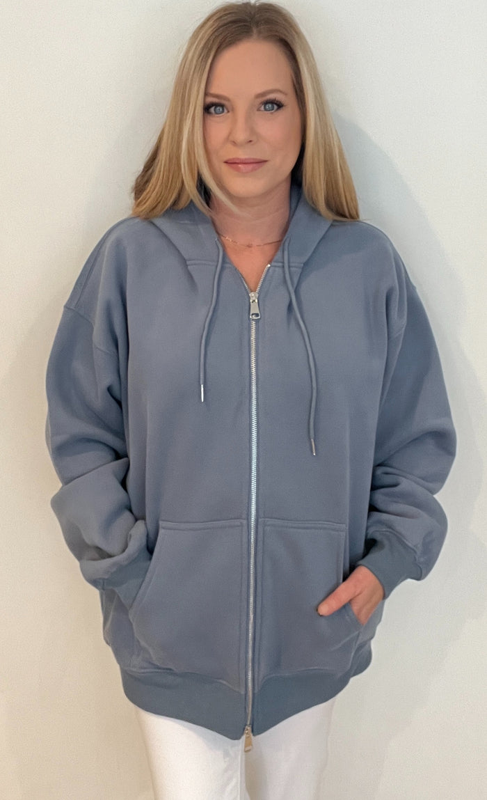Saturdays Oversized Hoodie-Blue