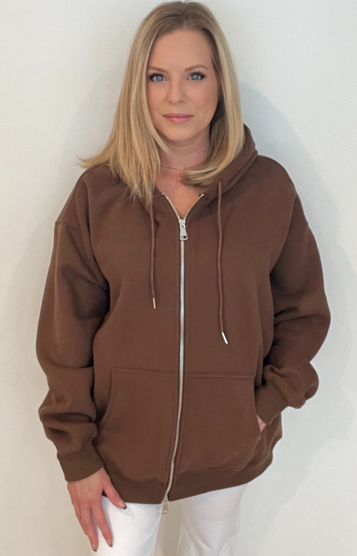 Saturdays Oversized Hoodie-Chocolate