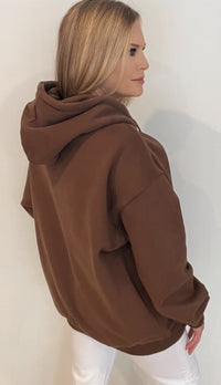 Saturdays Oversized Hoodie-Chocolate