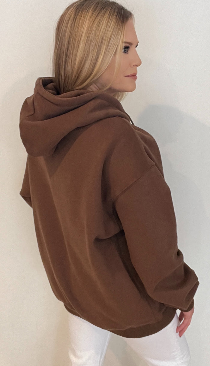 Saturdays Oversized Hoodie-Chocolate
