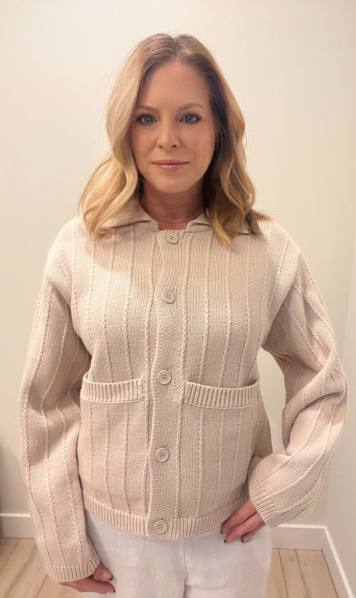 Juliana Cardigan-Oatmeal