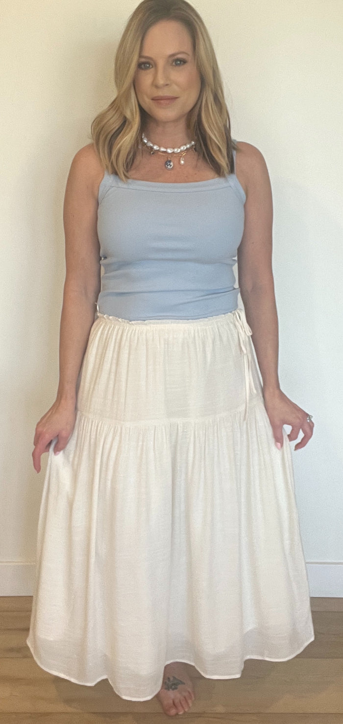 The Cleo Skirt-Cream