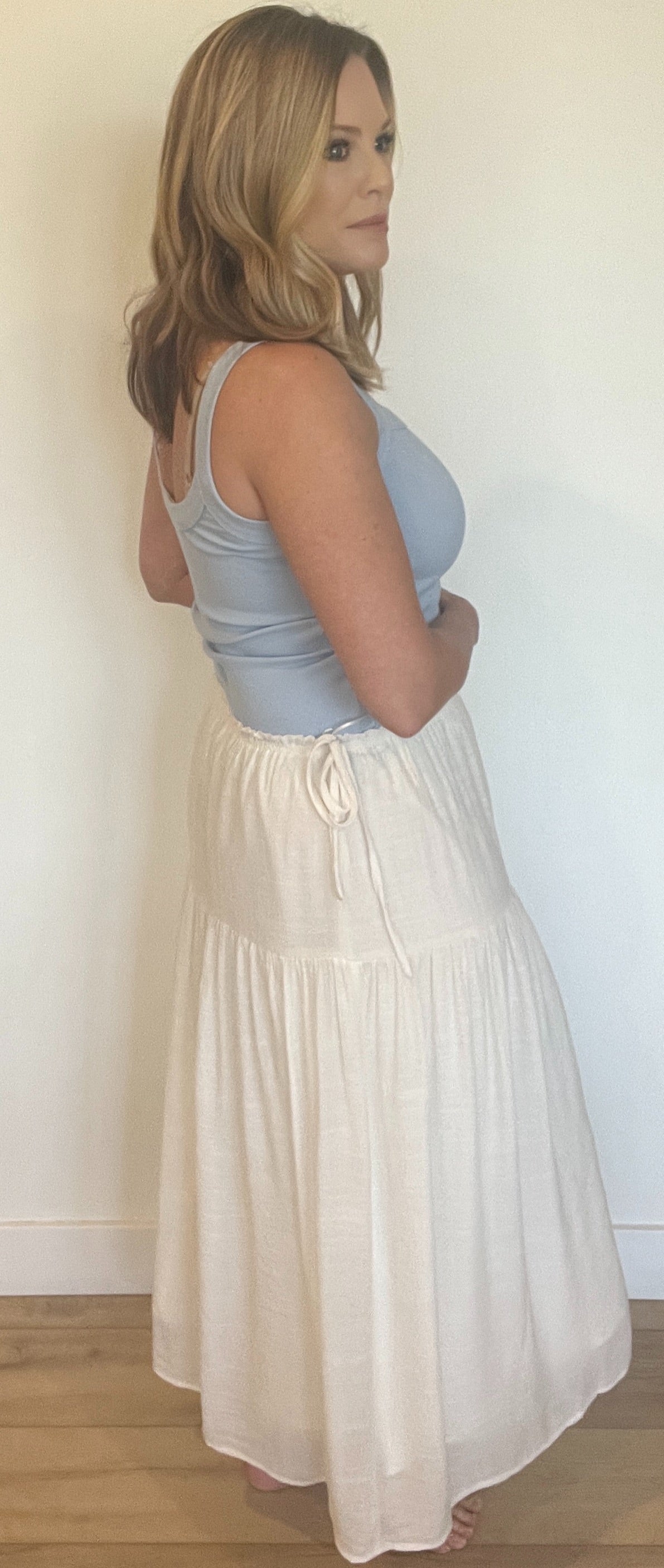 The Cleo Skirt-Cream