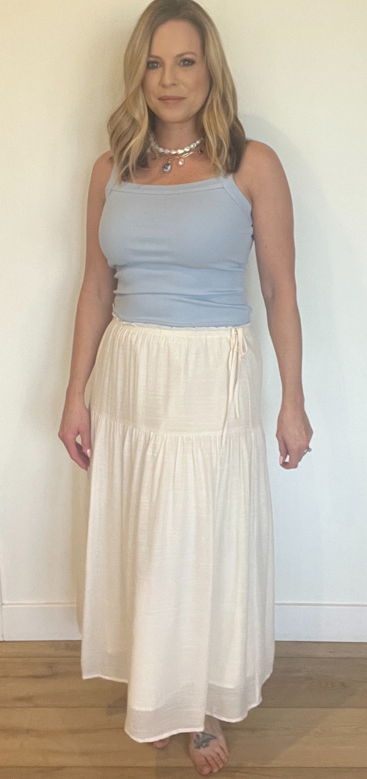 The Cleo Skirt-Cream