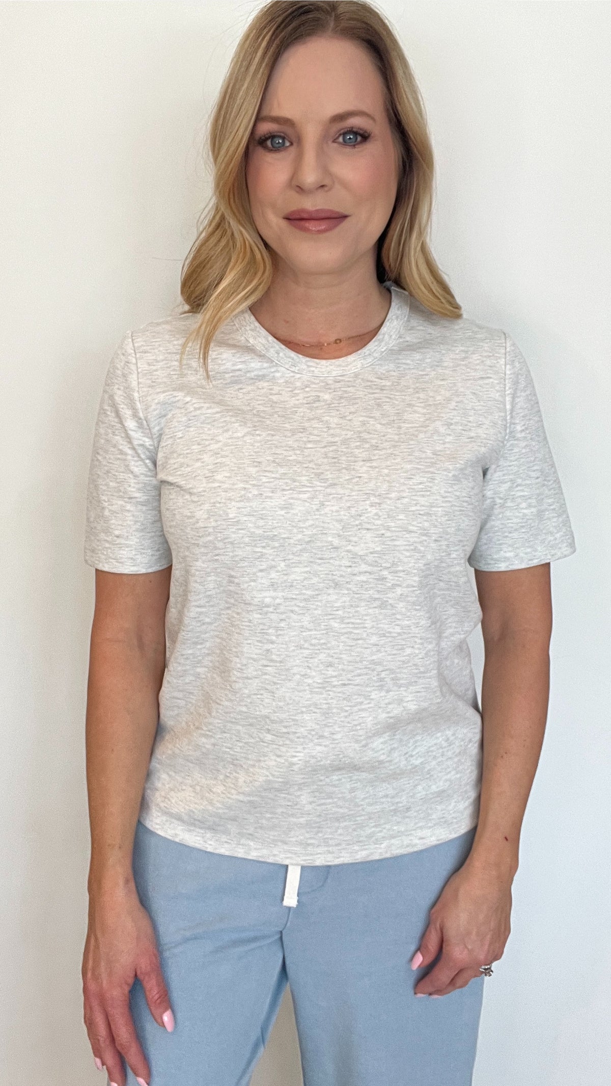 The Perfect Tee-Heather Grey
