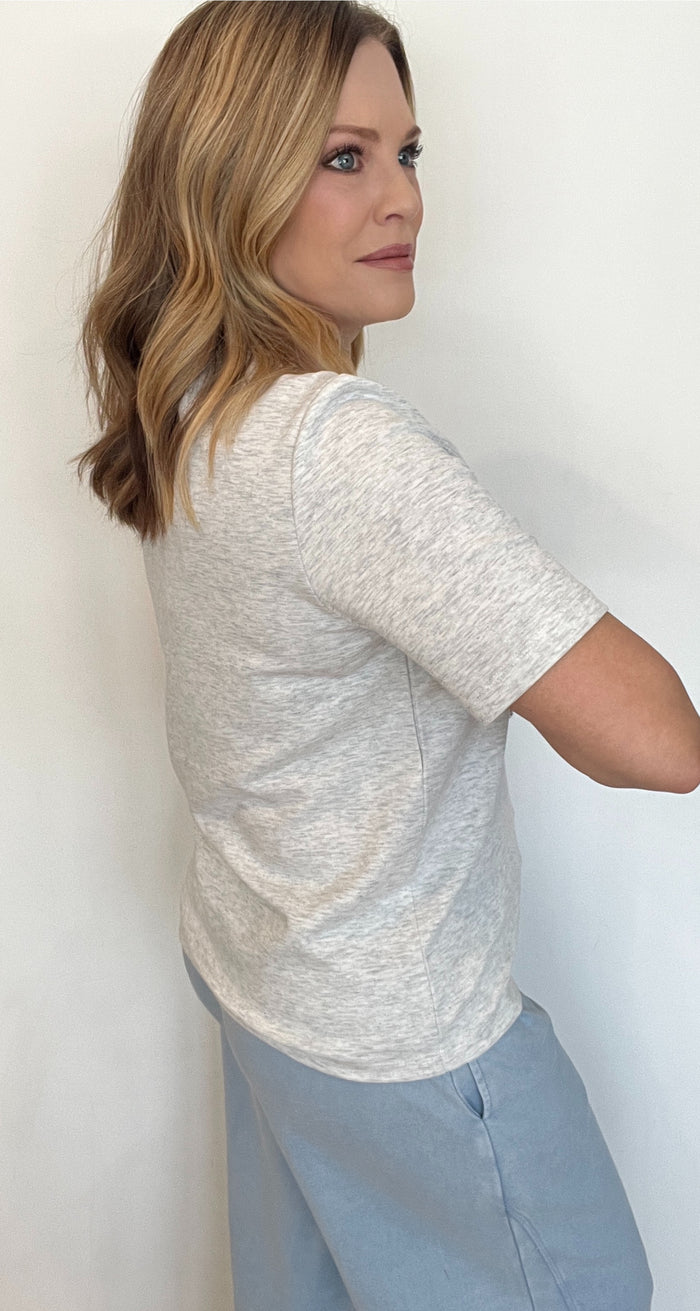 The Perfect Tee-Heather Grey
