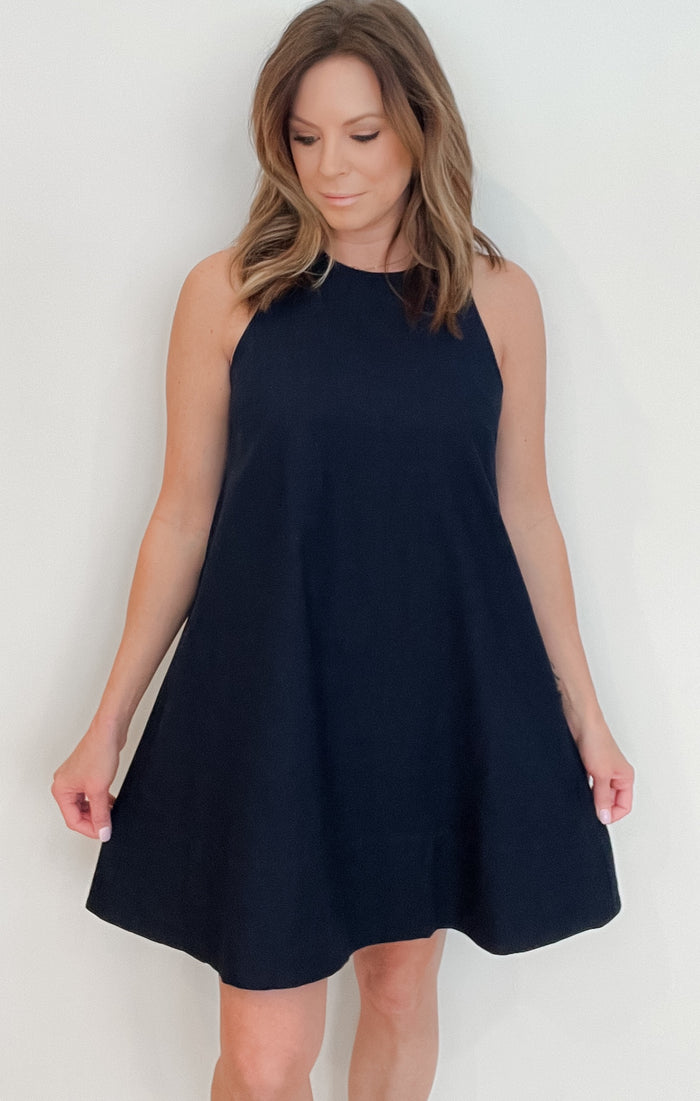 Delmore Dress-Navy
