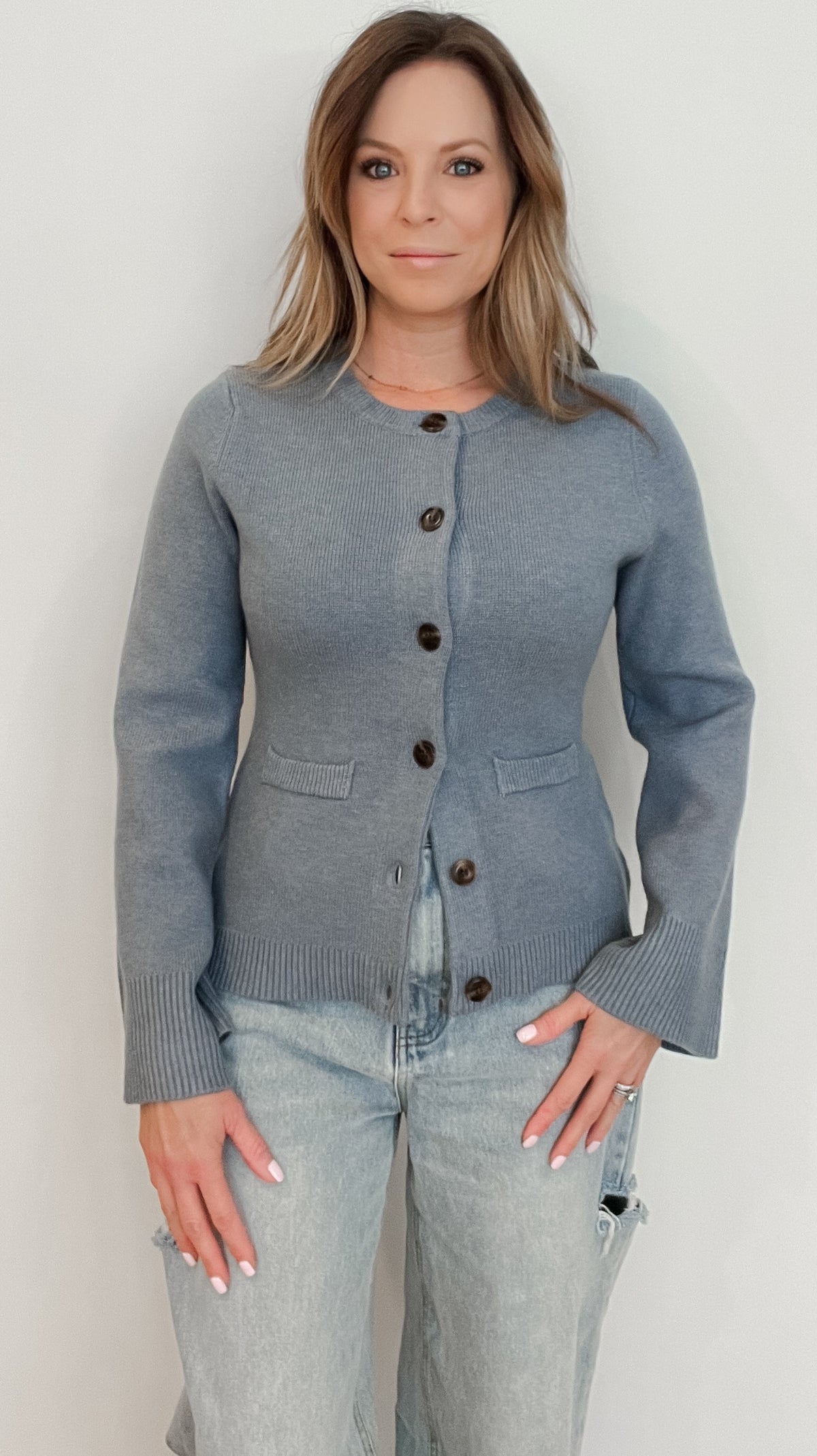 Tyler Cardigan-Blue