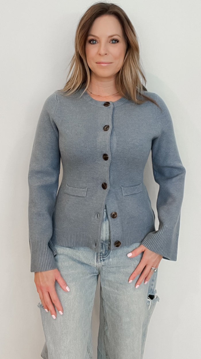 Tyler Cardigan-Blue