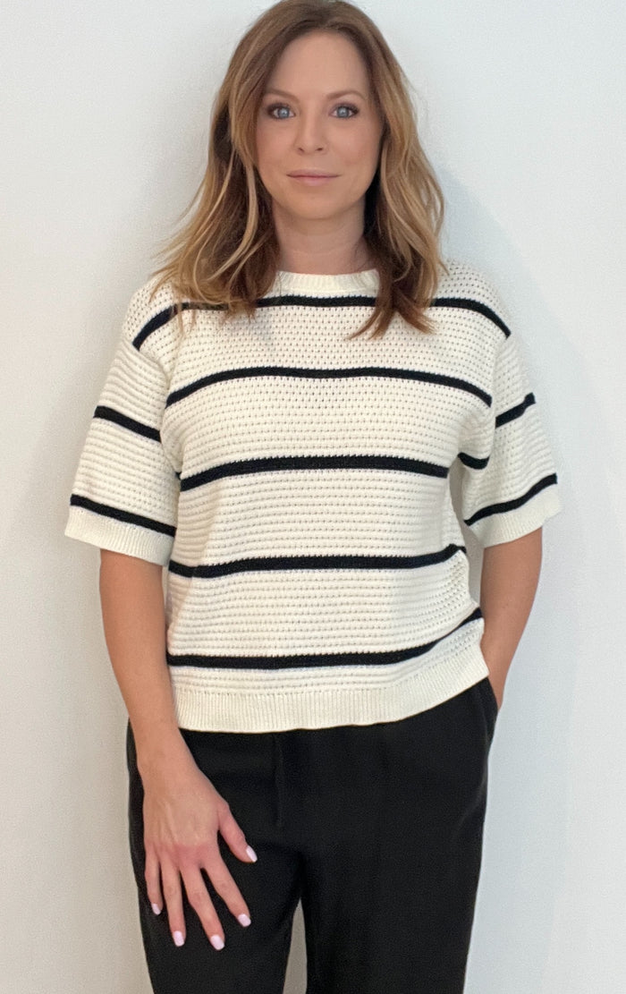 Viola Sweater-ivory/Black