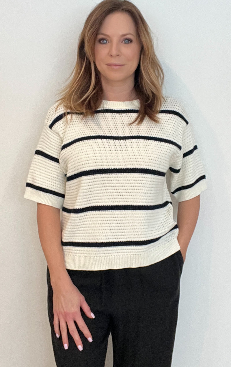 Viola Sweater-ivory/Black