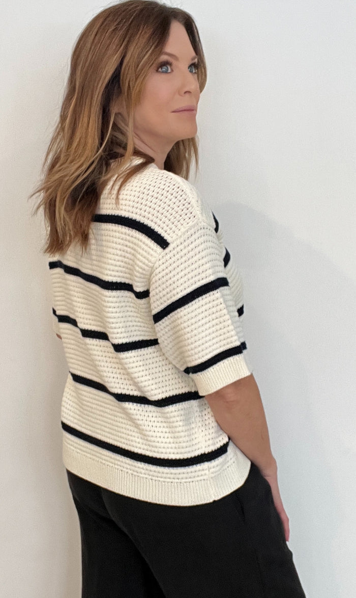 Viola Sweater-ivory/Black