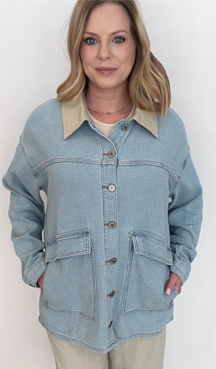 The Jetty Cotton Jacket-Light Denim