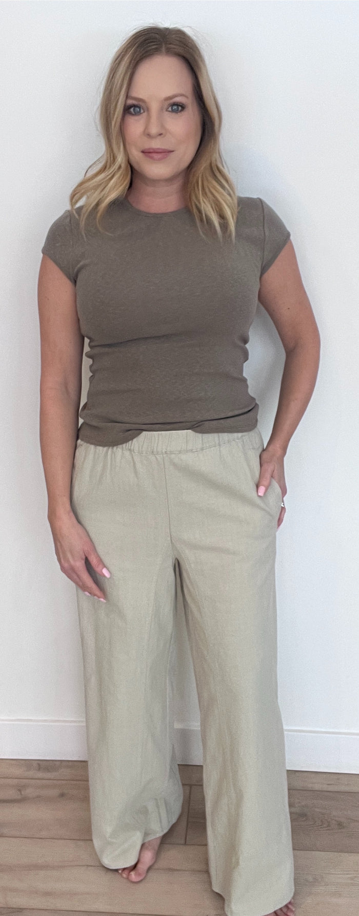 Sandbar Cotton Pants-Stone