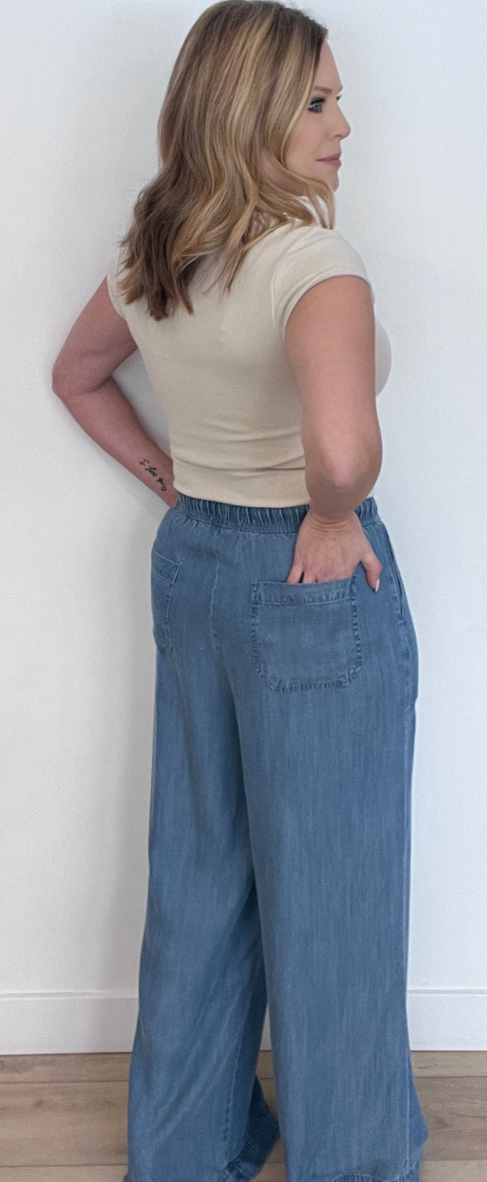 Low Tide Pants-Chambray