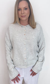 Shelby Cardigan-Light Grey