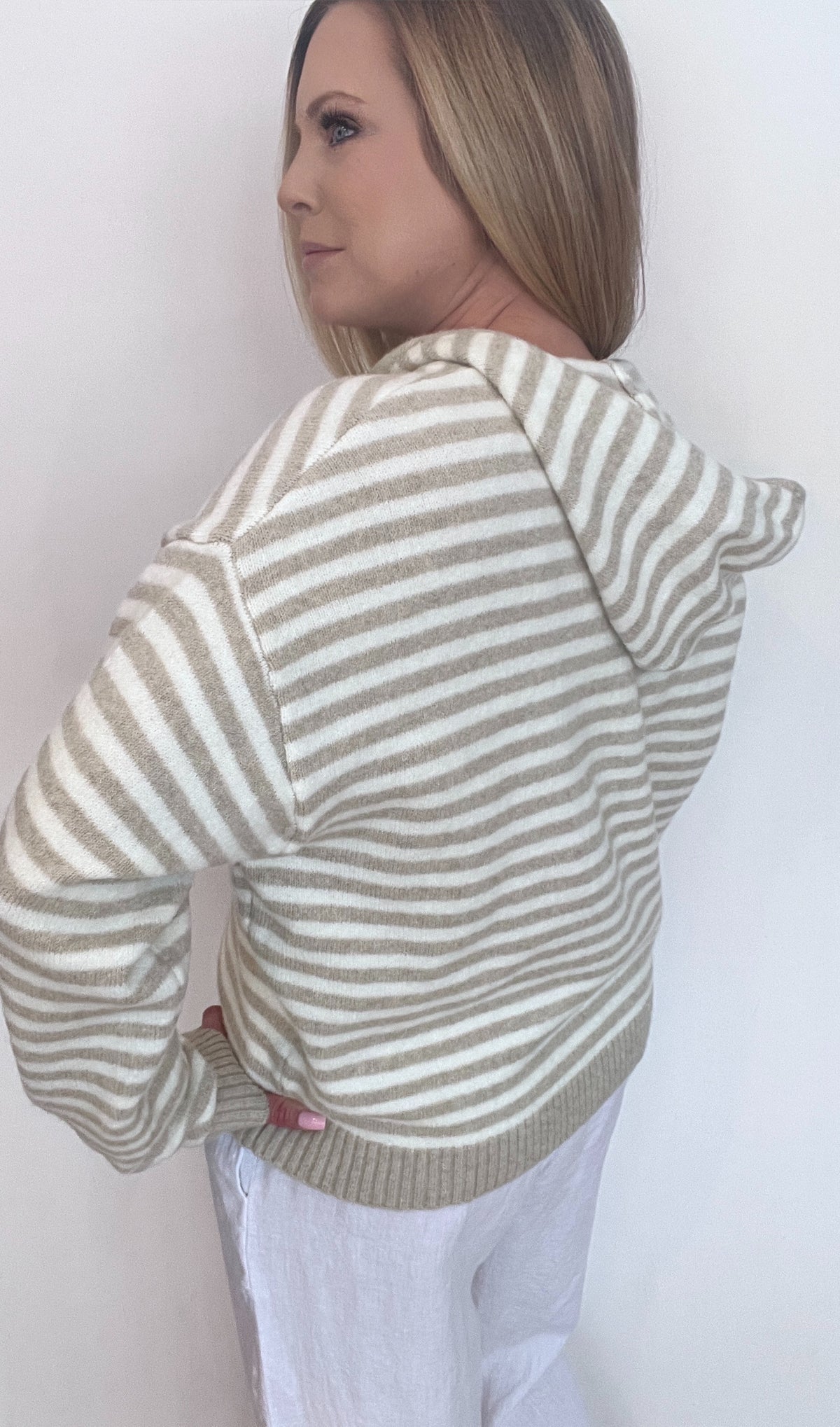 Shelby Zip-Up Hoodie-Latte