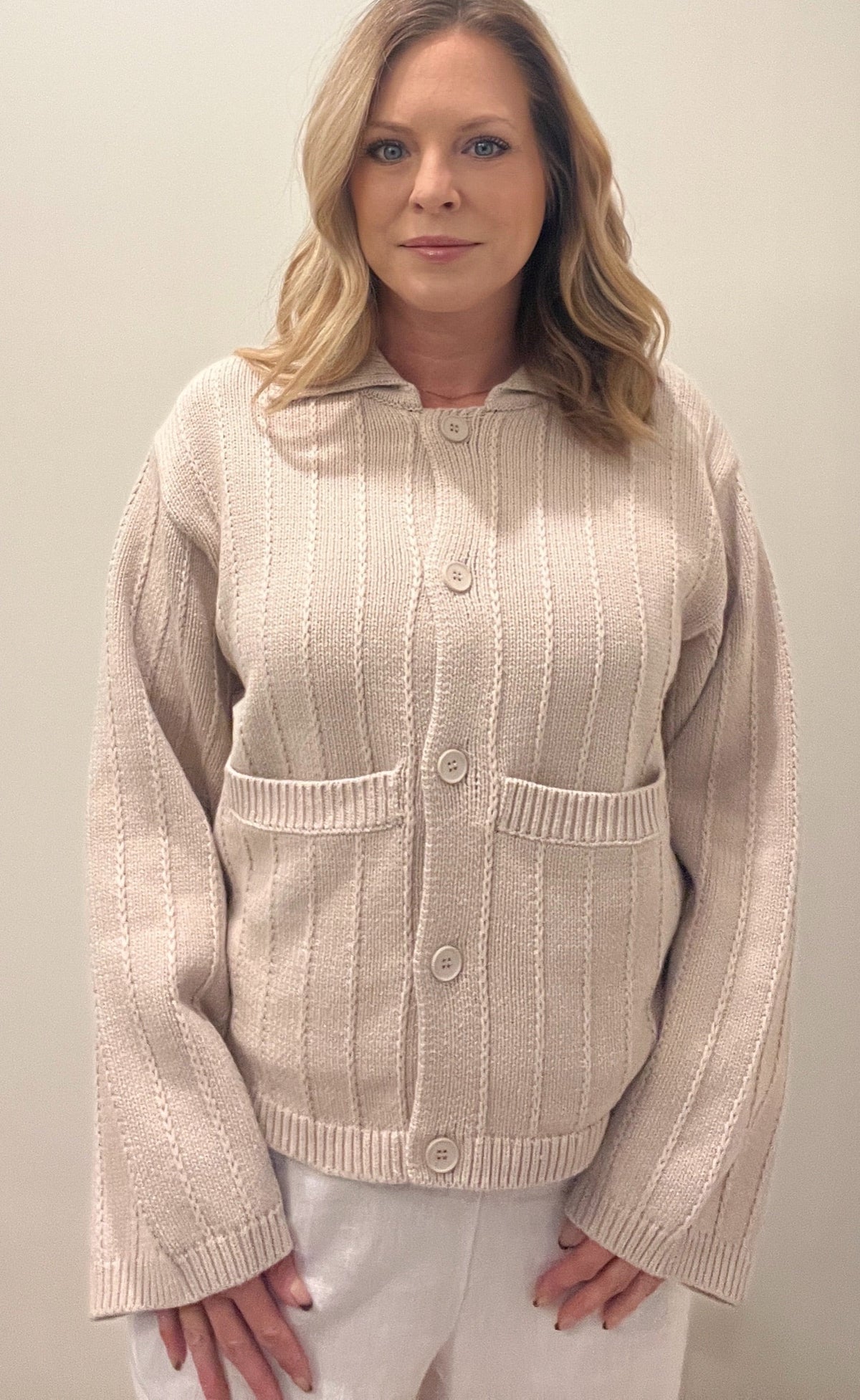 Juliana Cardigan-Oatmeal