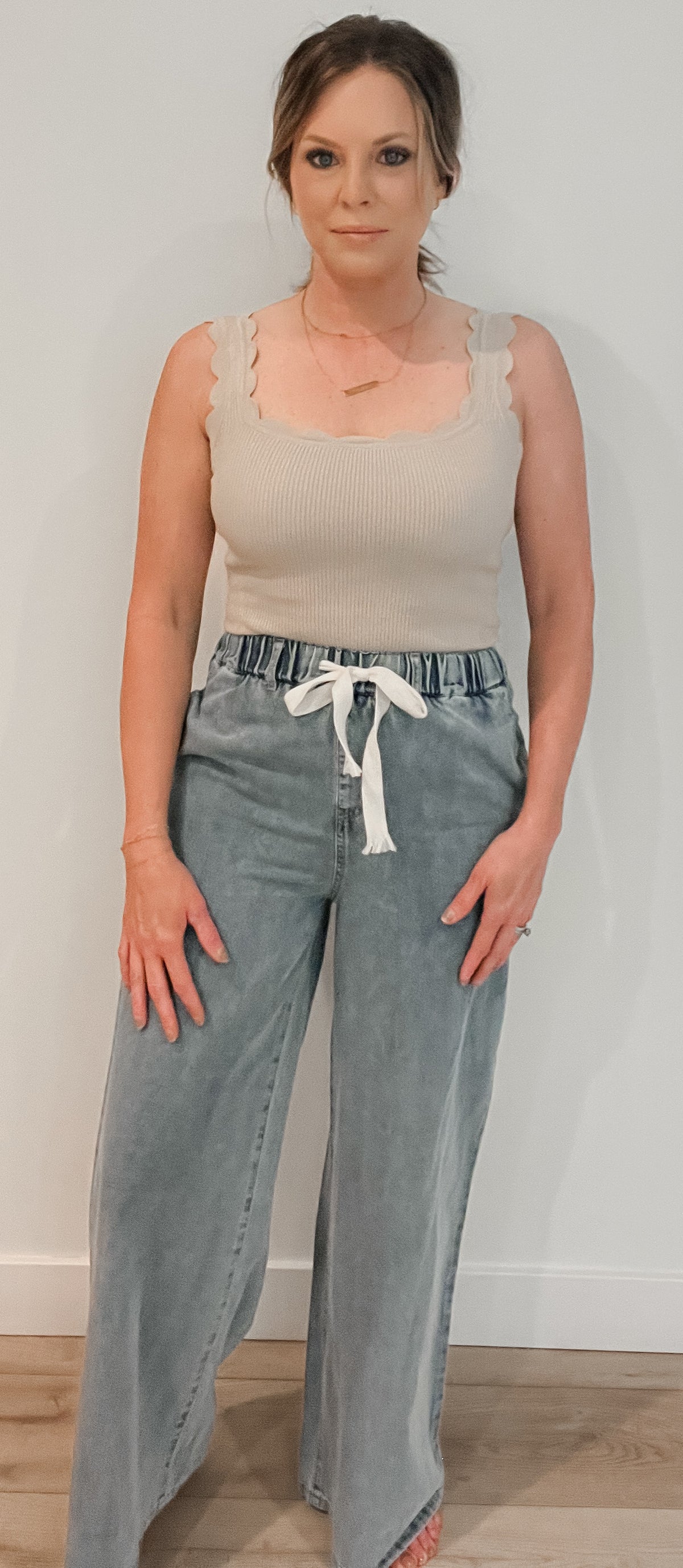 Hailey Drawstring Denim Pant