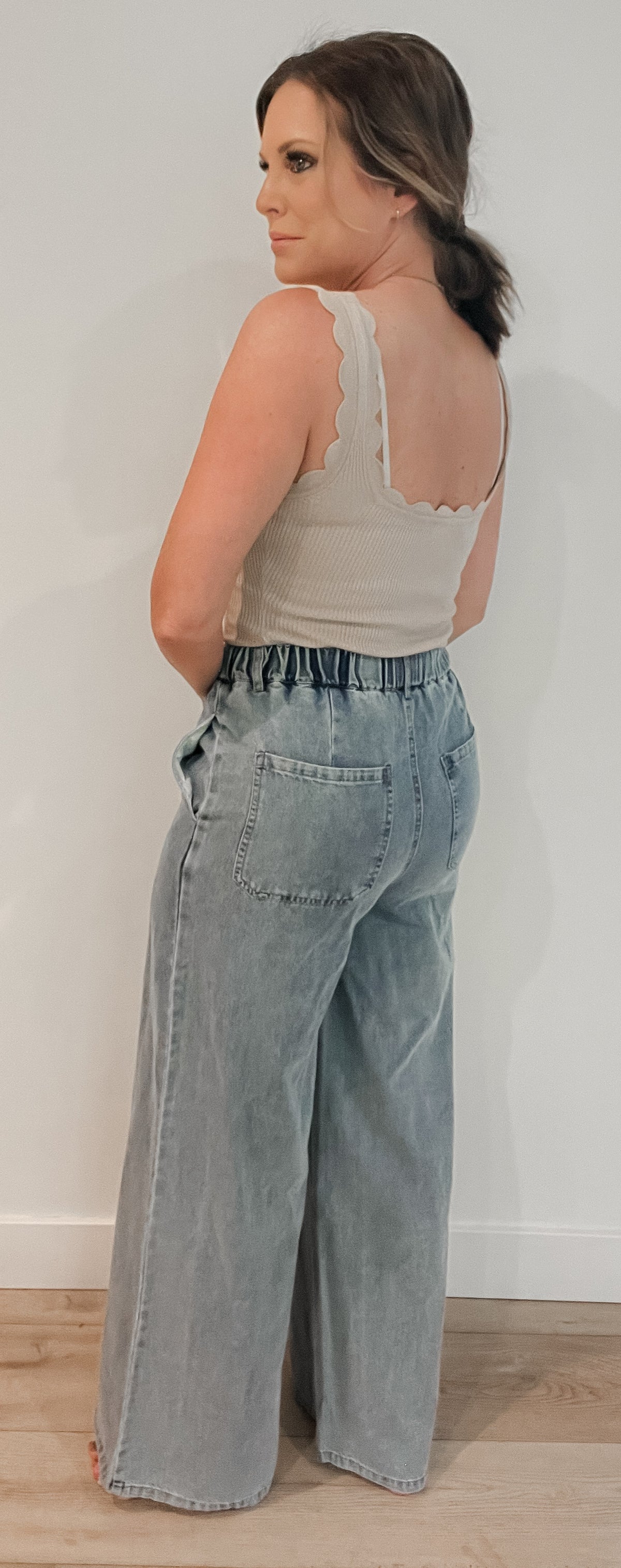 Hailey Drawstring Denim Pant