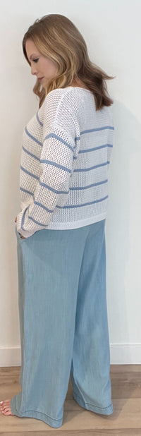 Easy Flow Pants-Light Chambray