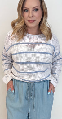 Easy Flow Pants-Light Chambray