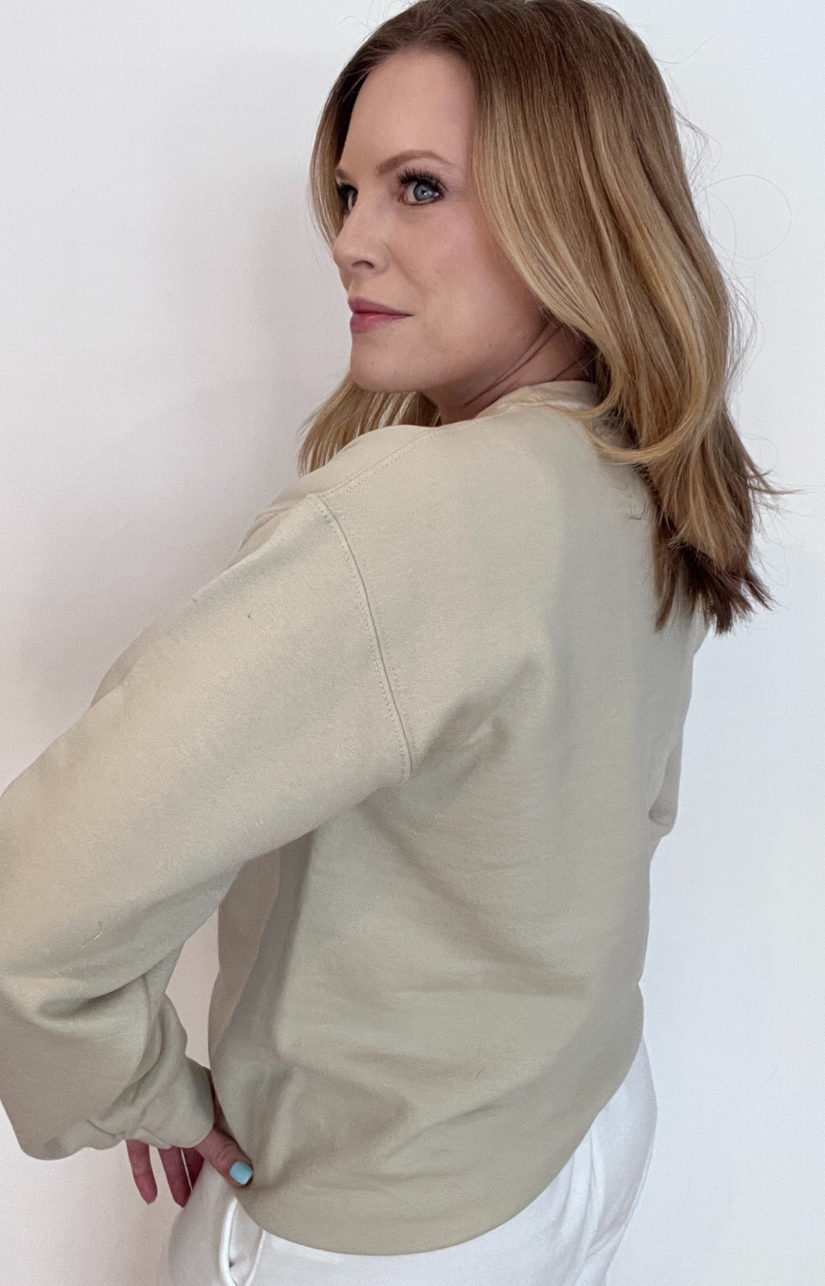 Puppy Love Sweatshirt-Sand