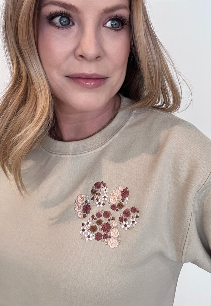 Puppy Love Sweatshirt-Sand