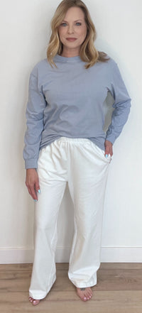Essential Cotton Pants-White