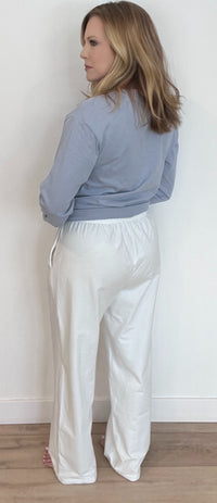 Essential Cotton Pants-White