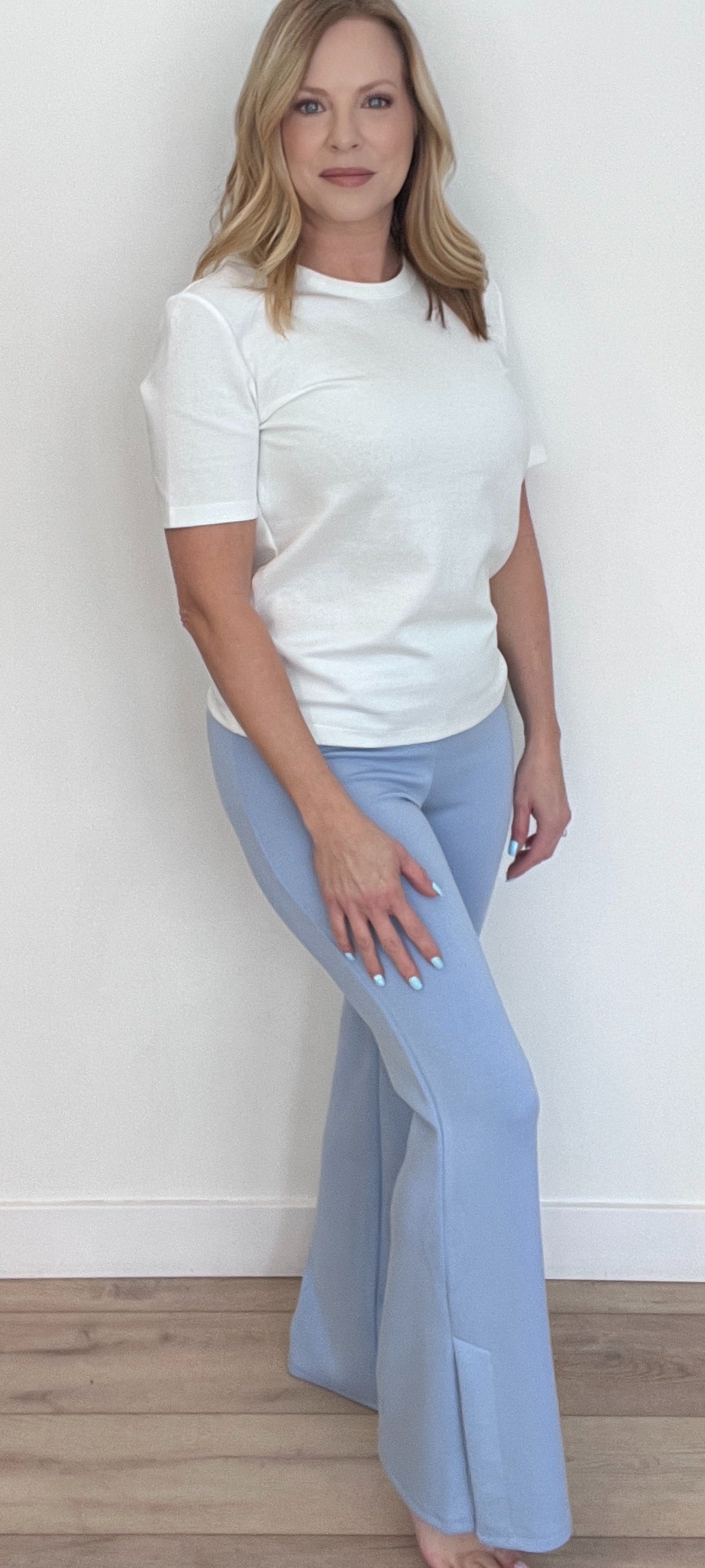 Yoga Modal Pants-Periwinkle Blue
