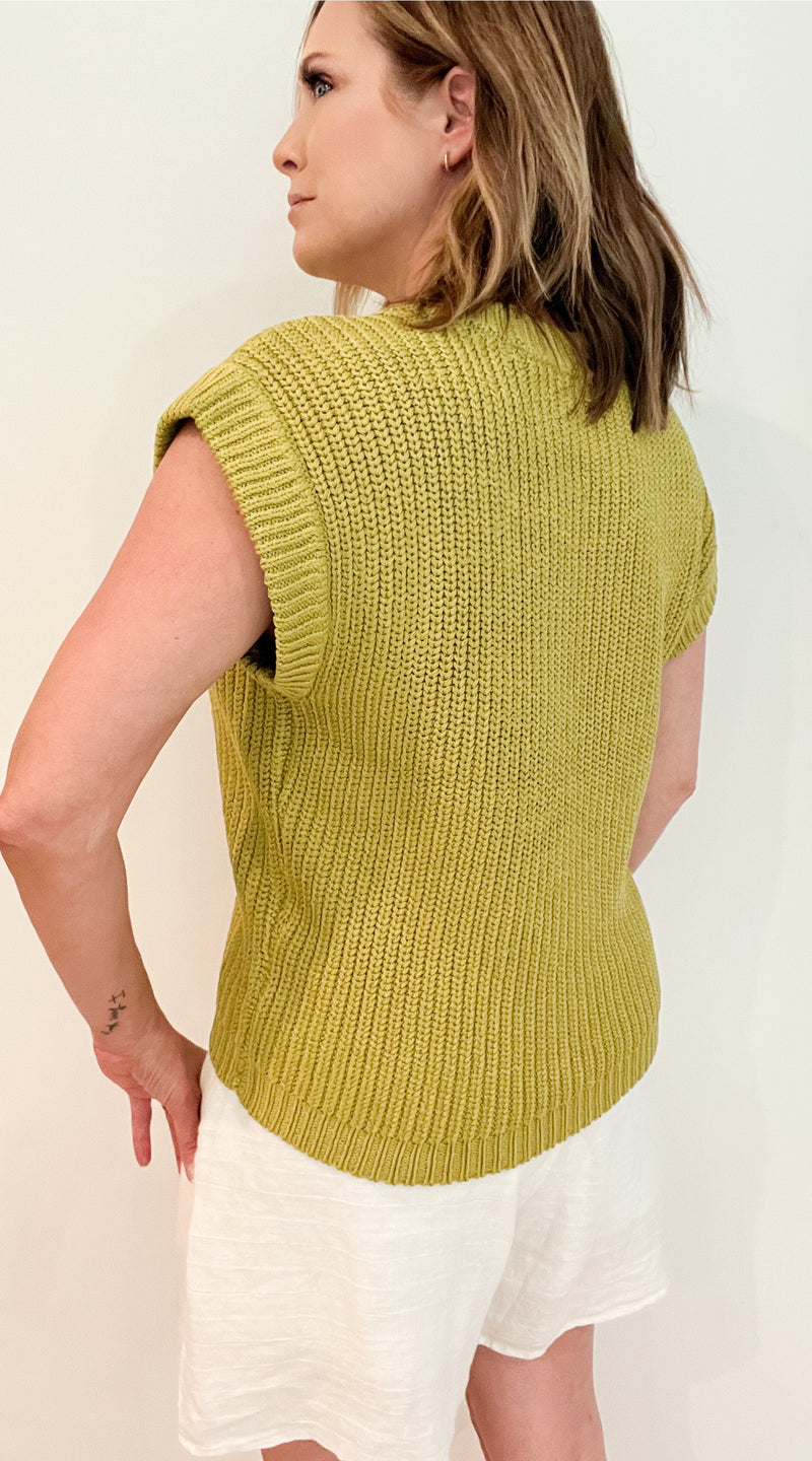 Tiffany Sweater Top-Olive