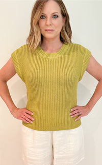 Tiffany Sweater Top-Olive