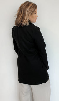 Conway Brushed Coat-Black