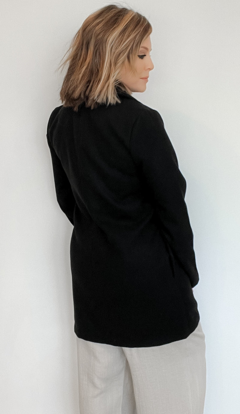Conway Brushed Coat-Black