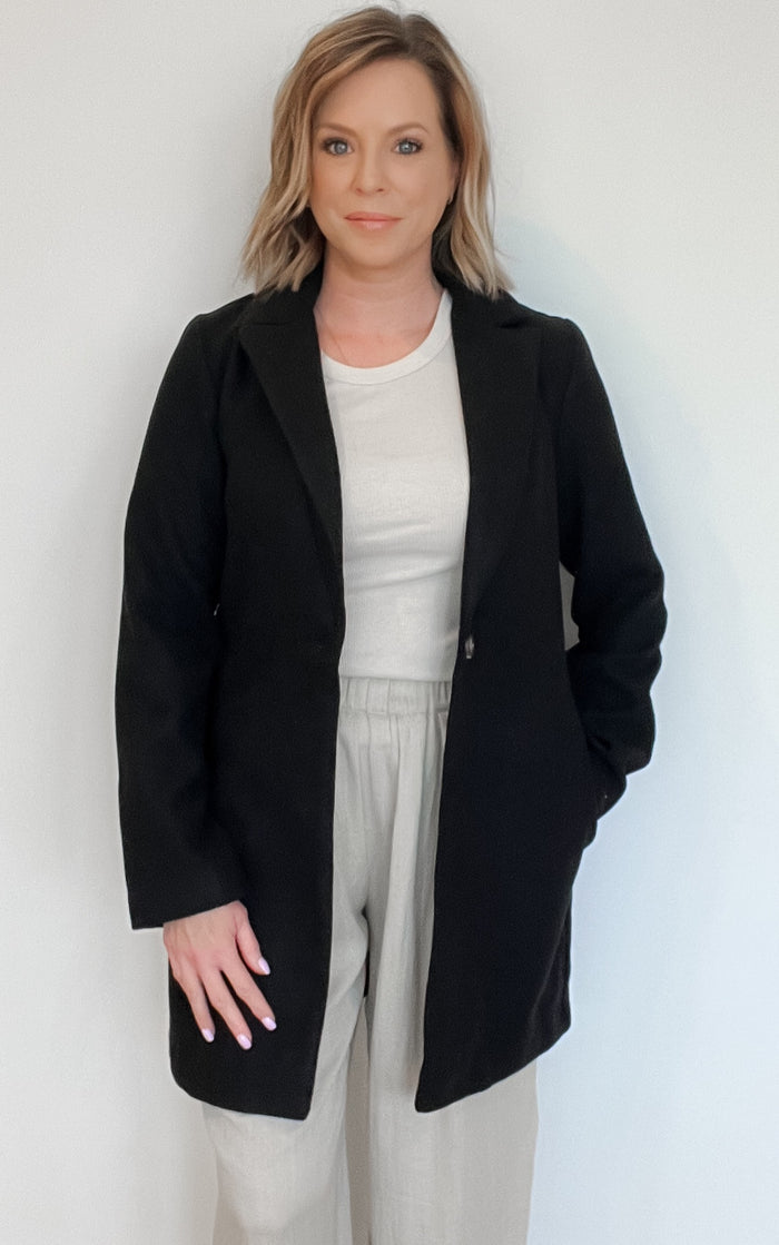 Conway Brushed Coat-Black