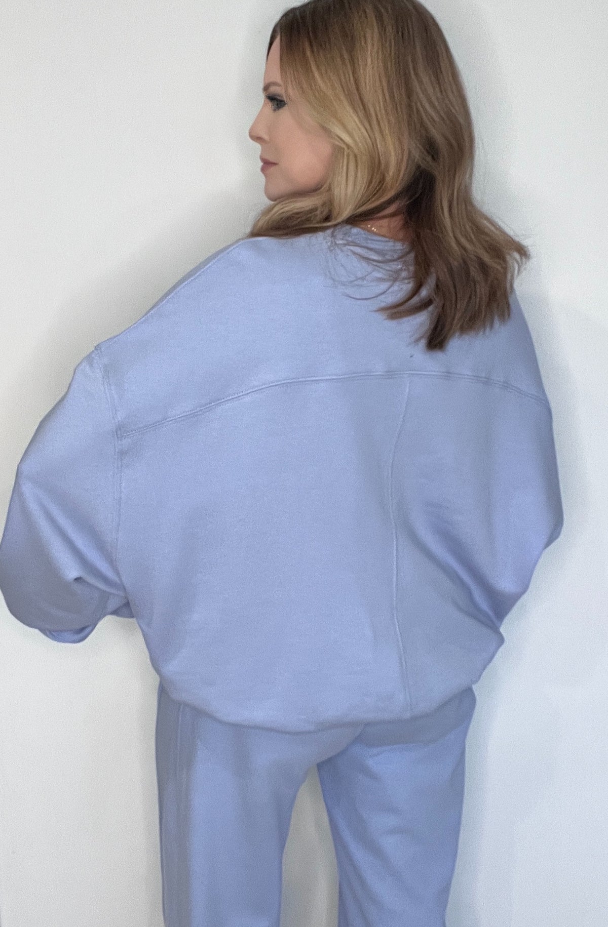 The Lounge Cotton Sweatshirt-Lavender