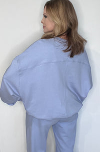 The Lounge Cotton Sweatshirt-Lavender