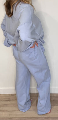 The Lounge Cotton Sweatpants-Lavender