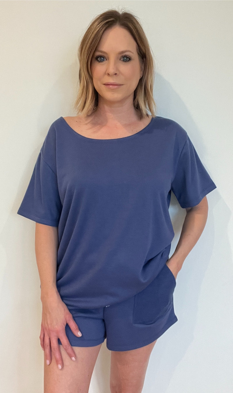 The Basics Tee-Indigo
