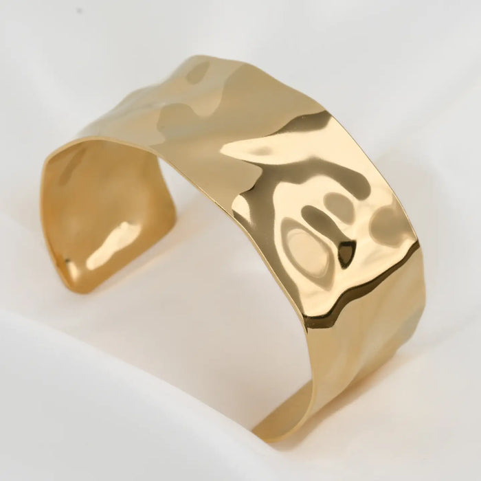 Wide Cuff Bracelet-Gold