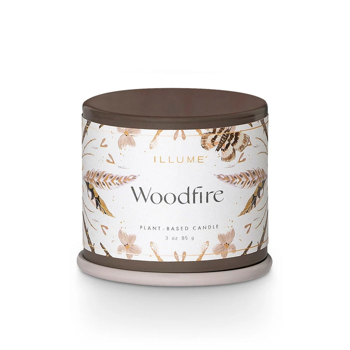 Illume Woodfire Tin Candle