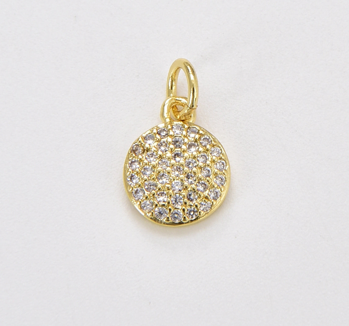 Dainty Round CZ Charm