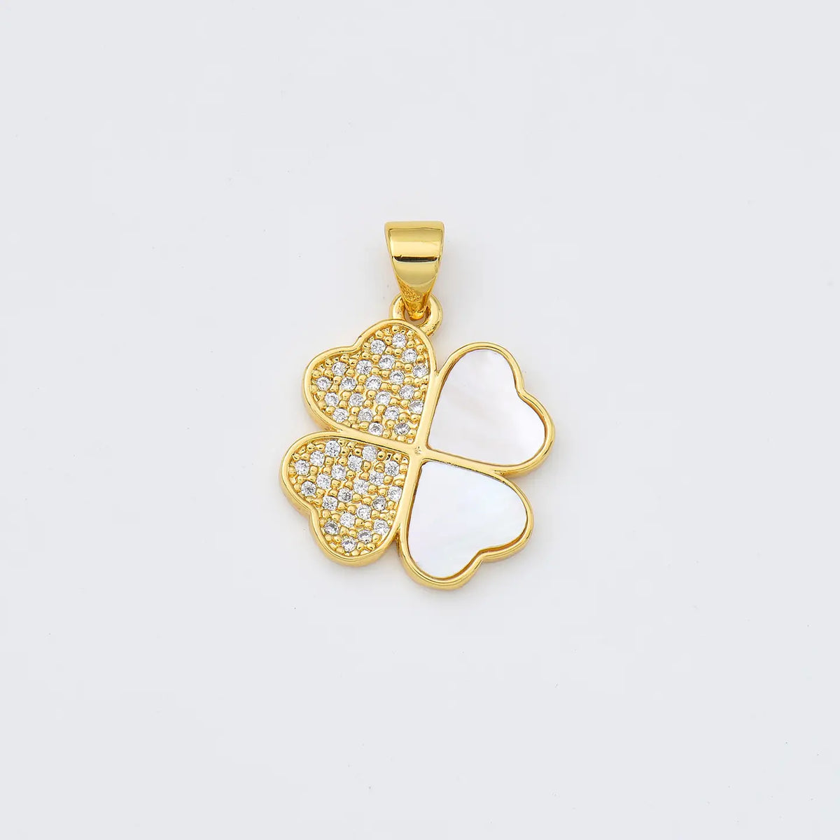 Shamrock Pearl Shell Charm