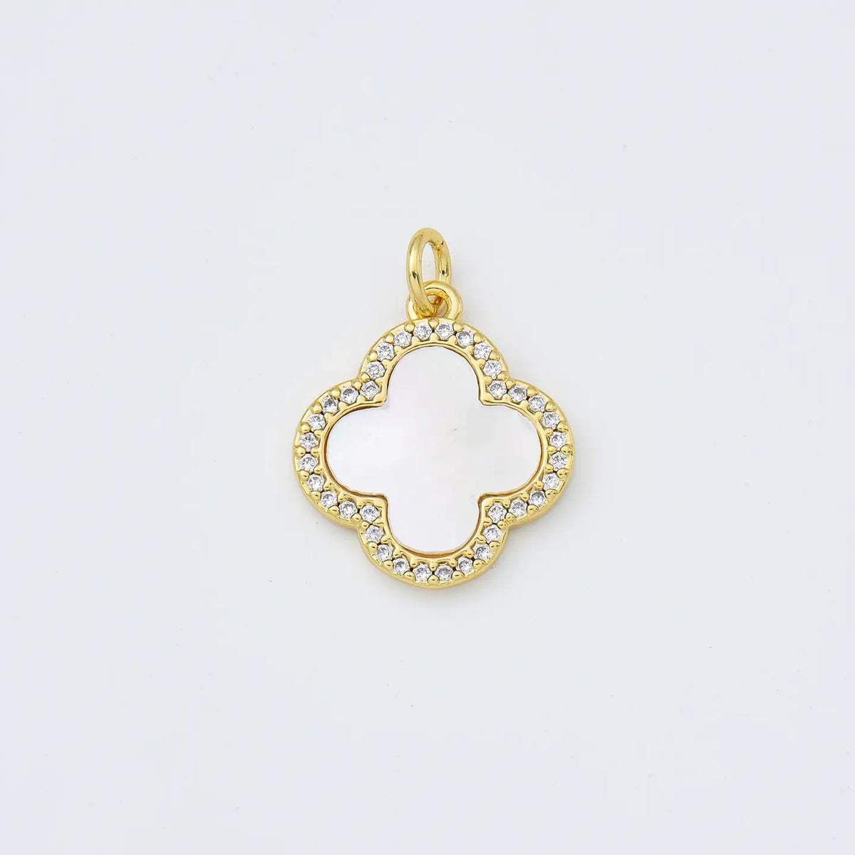 Clover Shell Pearl Charm