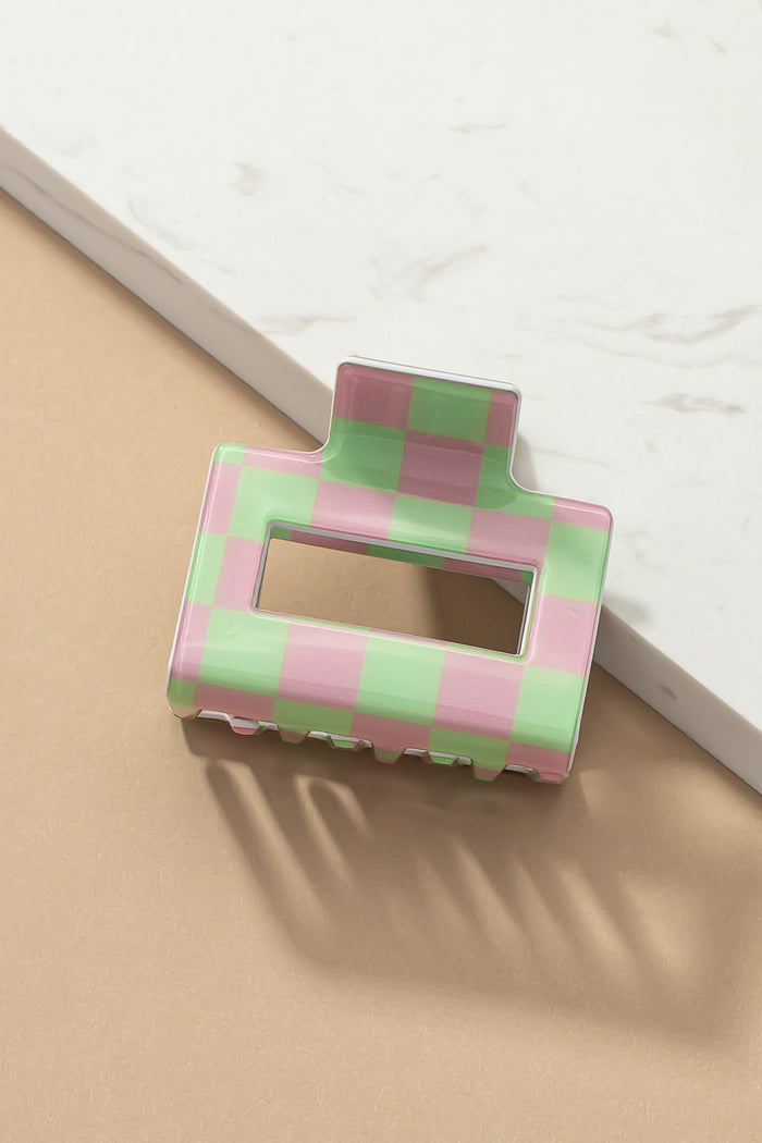Checkered Mini Claw Clip
