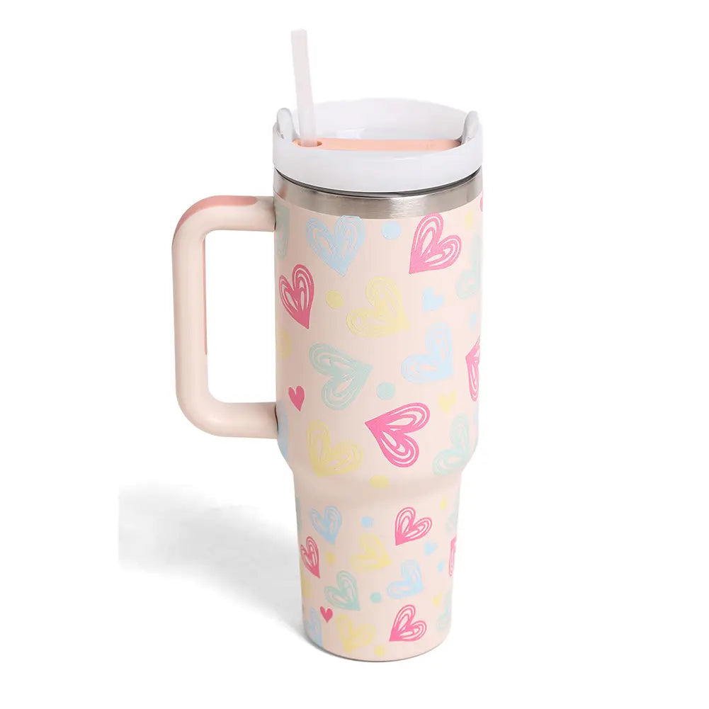 Hearts Tumbler-Neutral