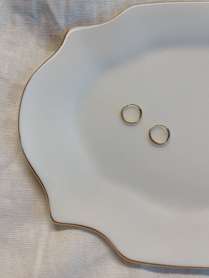 Mini Endless Hoop Earrings-Sterling Silver